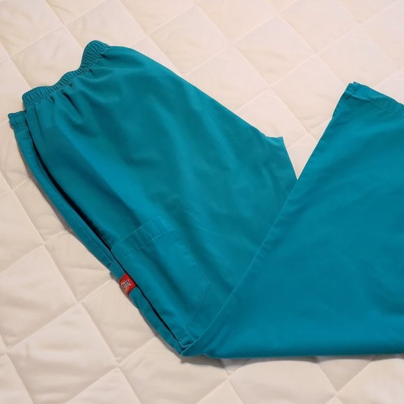 Dickies Scrub Pants with Elastic Waistband- Aqua - Picture 1 of 9